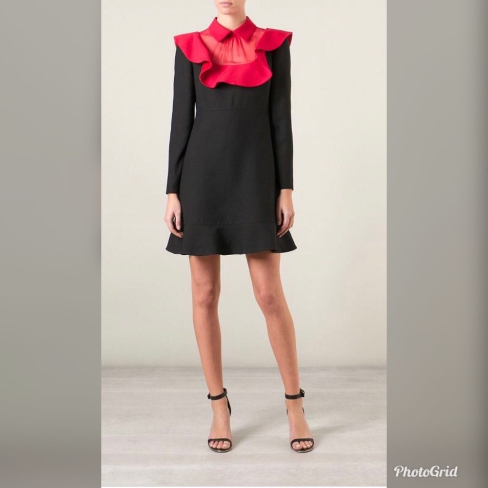 red valentino cocktail dresses Red Valentino Roses Themed Yellow Silk Shift Dress Size S